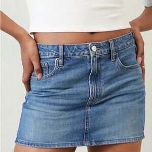 PacSun Blue and Gold A-line Mini Skirt